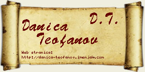 Danica Teofanov vizit kartica
